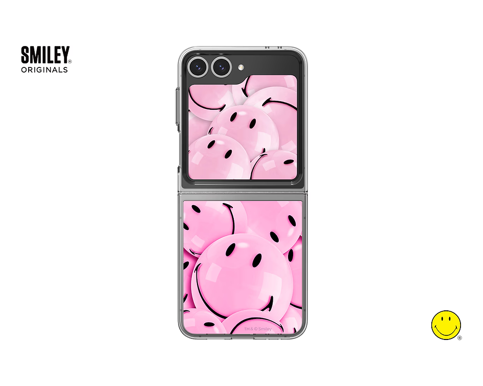 Smiley Pink Flipsuit Card for Galaxy Z Flip6 - Image 1