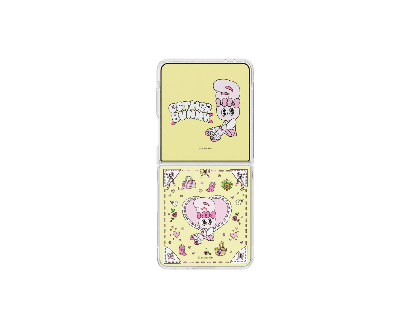 Galaxy Z Flip7 Flipsuit Case with Card Esther Bunny Ribbon - Image 1